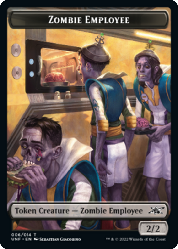 Zombie Employee // Treasure (013) Double-Sided Token [Unfinity Tokens] | Game Master's Emporium (The New GME)