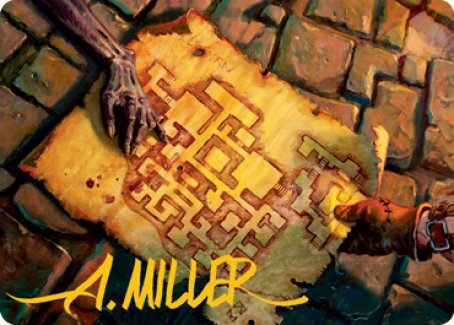 Dungeon Map Art Card (Gold-Stamped Signature) [Dungeons & Dragons: Adventures in the Forgotten Realms Art Series] | Game Master's Emporium (The New GME)