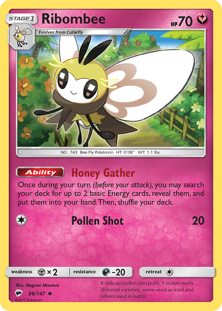 Ribombee (96/147) [Sun & Moon: Burning Shadows] | Game Master's Emporium (The New GME)