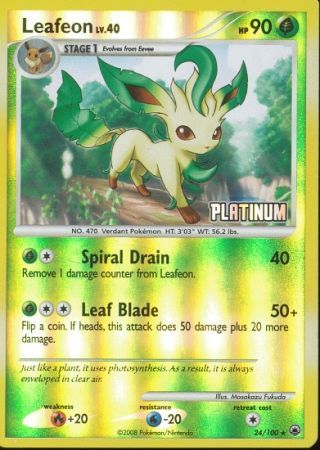 Leafeon (24/100) [Burger King Promos: 2009 Collection] | Game Master's Emporium (The New GME)