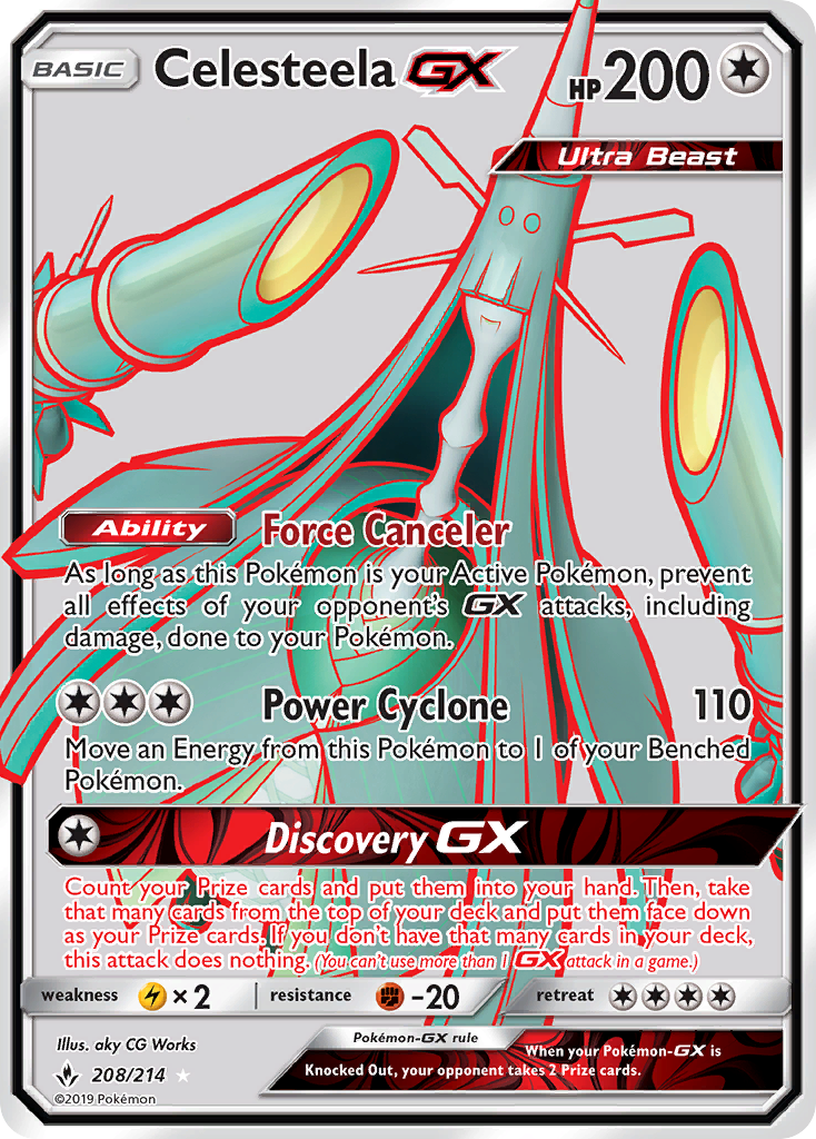 Celesteela GX (208/214) [Sun & Moon: Unbroken Bonds] | Game Master's Emporium (The New GME)