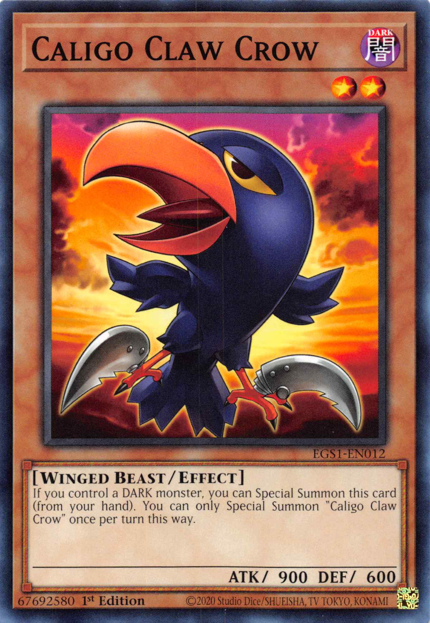 Caligo Claw Crow [EGS1-EN012] Common | Game Master's Emporium (The New GME)