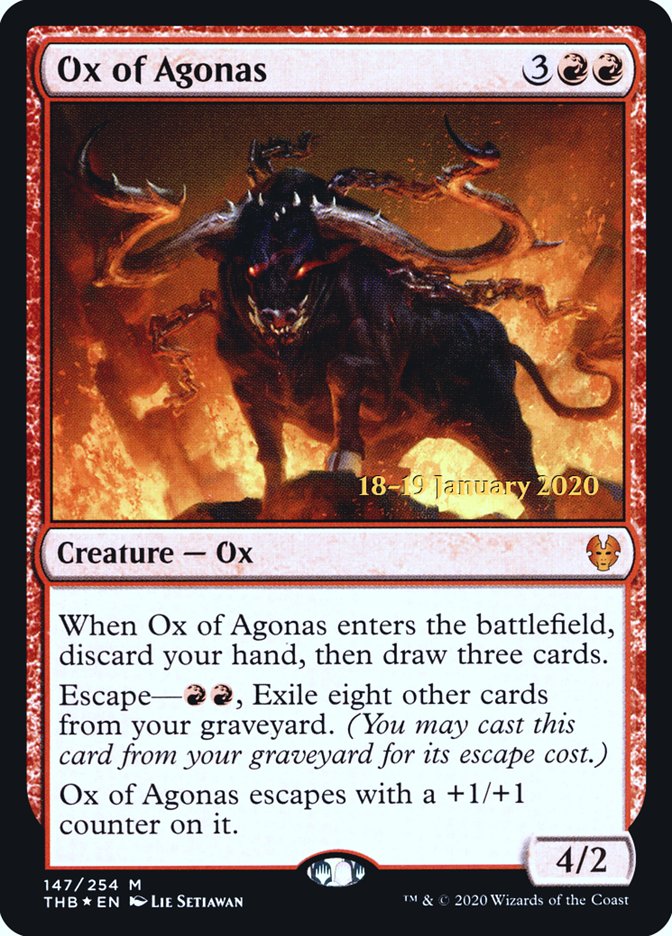 Ox of Agonas [Theros Beyond Death Prerelease Promos] | Game Master's Emporium (The New GME)