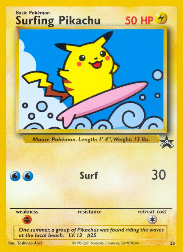 Surfing Pikachu (28) [Wizards of the Coast: Black Star Promos] | Game Master's Emporium (The New GME)