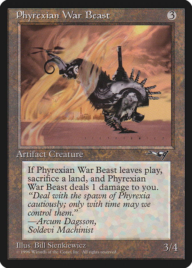 Phyrexian War Beast (Signature on Right) [Alliances] | Game Master's Emporium (The New GME)