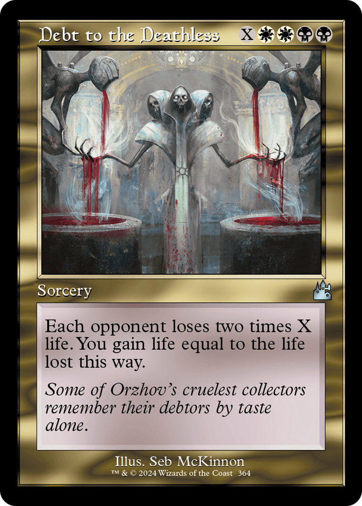 Debt to the Deathless (Retro Frame) [Ravnica Remastered] | Game Master's Emporium (The New GME)