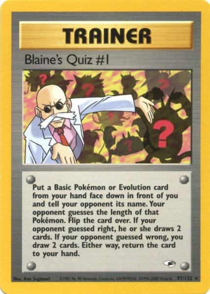 Blaine's Quiz #1 (97/132) [Gym Heroes Unlimited] | Game Master's Emporium (The New GME)