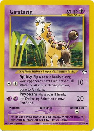 Girafarig (58/111) [Neo Genesis Unlimited] | Game Master's Emporium (The New GME)