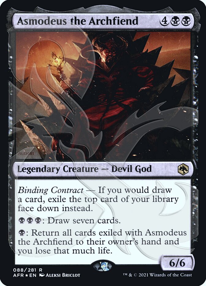 Asmodeus the Archfiend (Ampersand Promo) [Dungeons & Dragons: Adventures in the Forgotten Realms Promos] | Game Master's Emporium (The New GME)