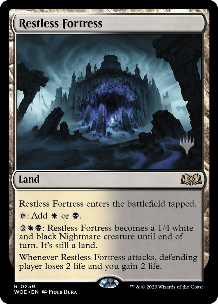 Restless Fortress (Promo Pack) [Wilds of Eldraine Promos] | Game Master's Emporium (The New GME)