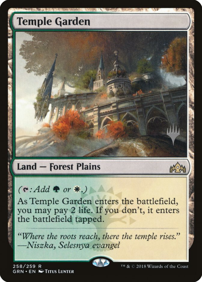 Temple Garden (Promo Pack) [Guilds of Ravnica Promos] | Game Master's Emporium (The New GME)