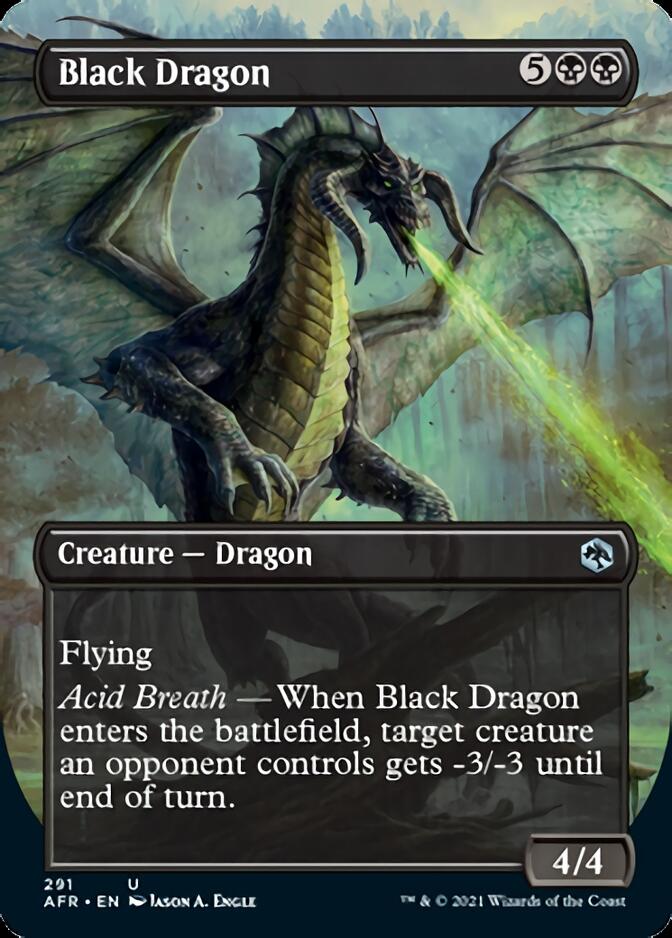 Black Dragon (Borderless Alternate Art) [Dungeons & Dragons: Adventures in the Forgotten Realms] | Game Master's Emporium (The New GME)