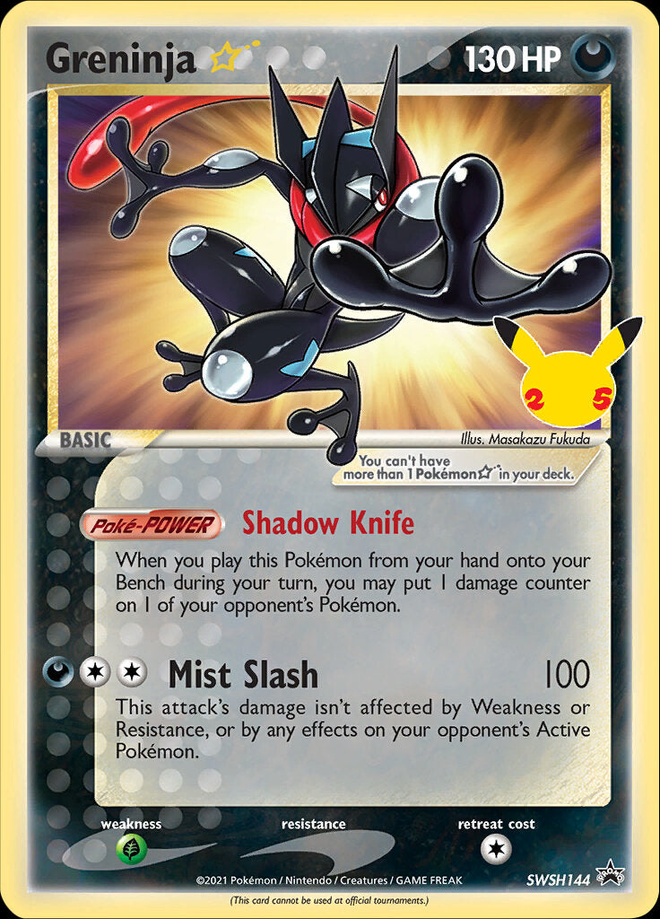 Greninja Star (SWSH144) (Celebrations) [Sword & Shield: Black Star Promos] | Game Master's Emporium (The New GME)