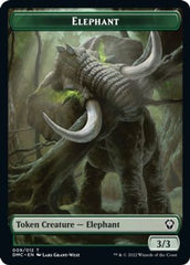 Elephant // Treasure Double-Sided Token [Dominaria United Commander Tokens] | Game Master's Emporium (The New GME)