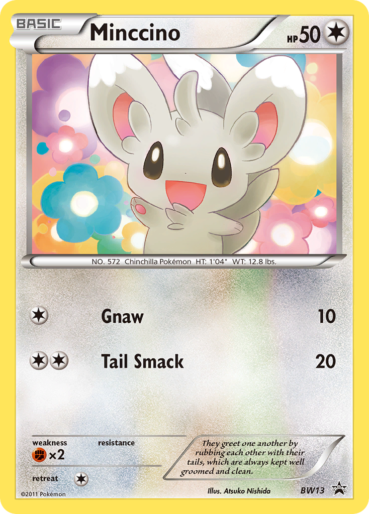 Minccino (BW13) (Cracked Ice Holo) [Black & White: Black Star Promos] | Game Master's Emporium (The New GME)