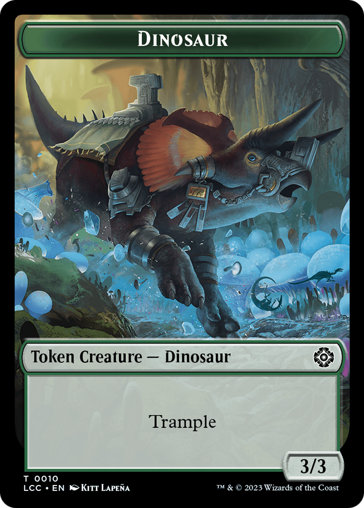 Elephant // Dinosaur (0010) Double-Sided Token [The Lost Caverns of Ixalan Commander Tokens] | Game Master's Emporium (The New GME)