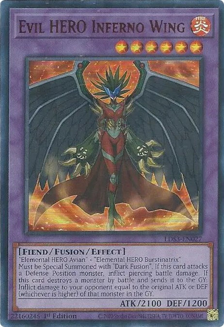 Evil HERO Inferno Wing (Red) [LDS3-EN027] Ultra Rare | Game Master's Emporium (The New GME)