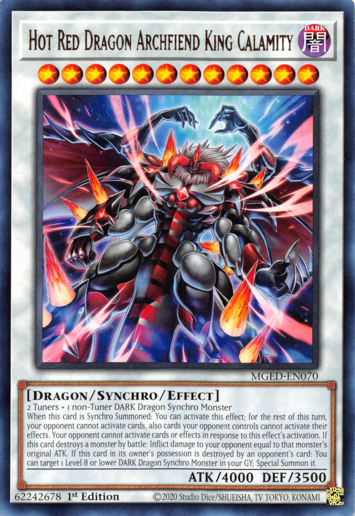 Hot Red Dragon Archfiend King Calamity [MGED-EN070] Rare | Game Master's Emporium (The New GME)