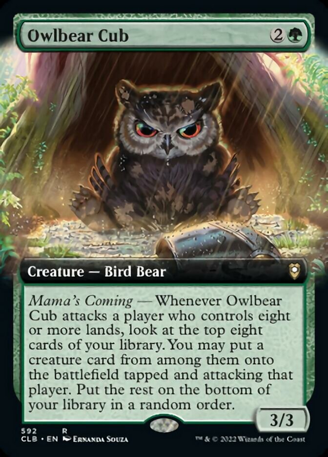 Owlbear Cub (Extended Art) [Commander Legends: Battle for Baldur's Gate] | Game Master's Emporium (The New GME)