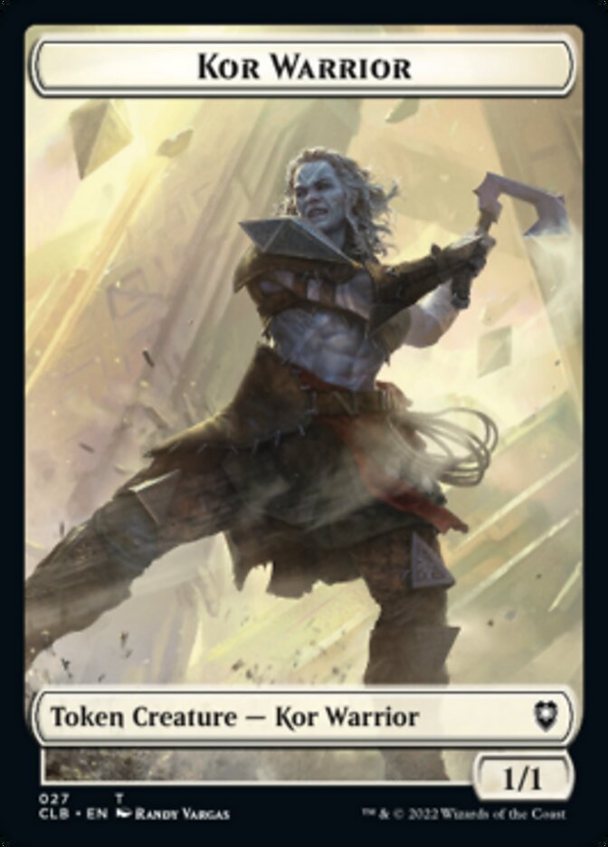 Kor Warrior // Shapeshifter (023) Double-Sided Token [Commander Legends: Battle for Baldur's Gate Tokens] | Game Master's Emporium (The New GME)