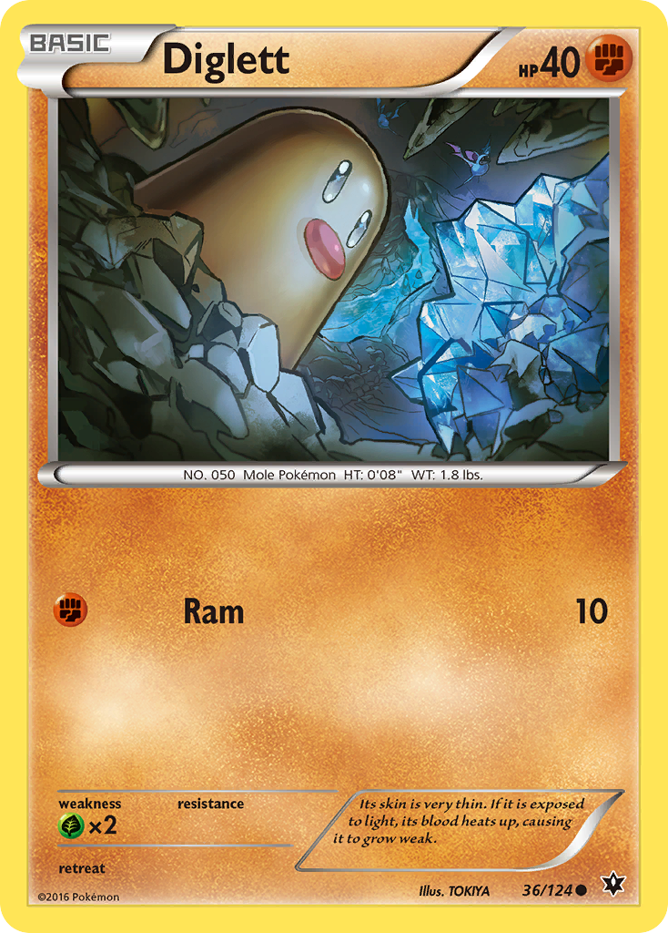 Diglett (36/124) [XY: Fates Collide] | Game Master's Emporium (The New GME)