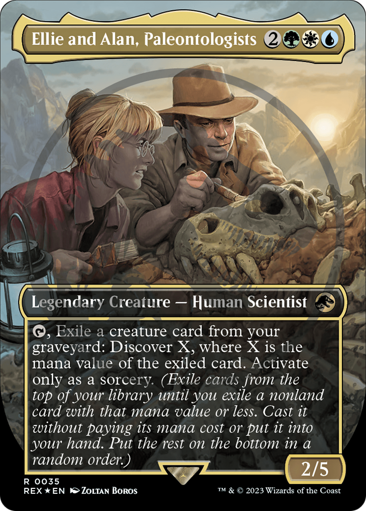 Ellie and Alan, Paleontologists (Emblem) (Borderless) [Jurassic World Collection Tokens] | Game Master's Emporium (The New GME)