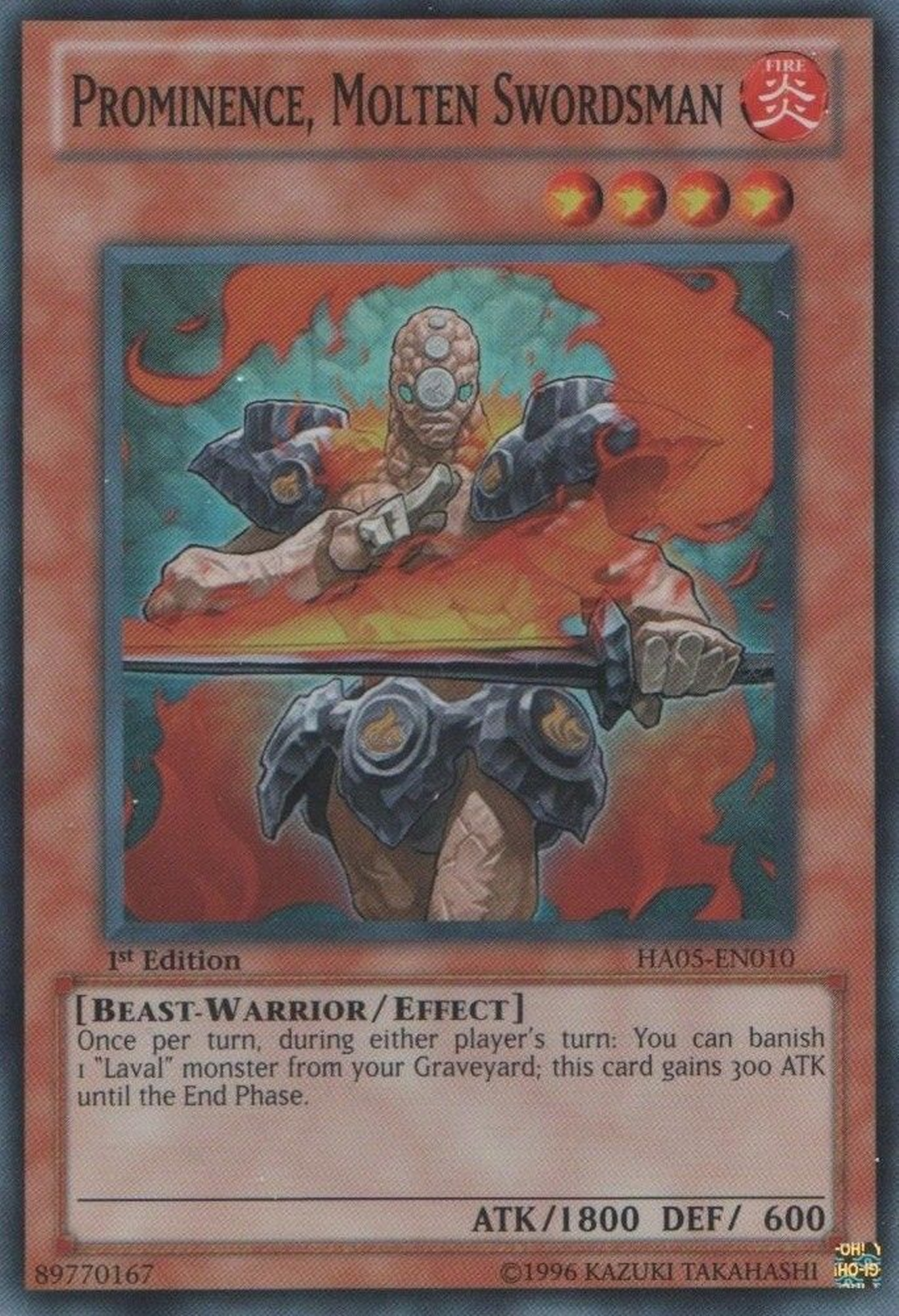 Prominence, Molten Swordsman [HA05-EN010] Super Rare | Game Master's Emporium (The New GME)