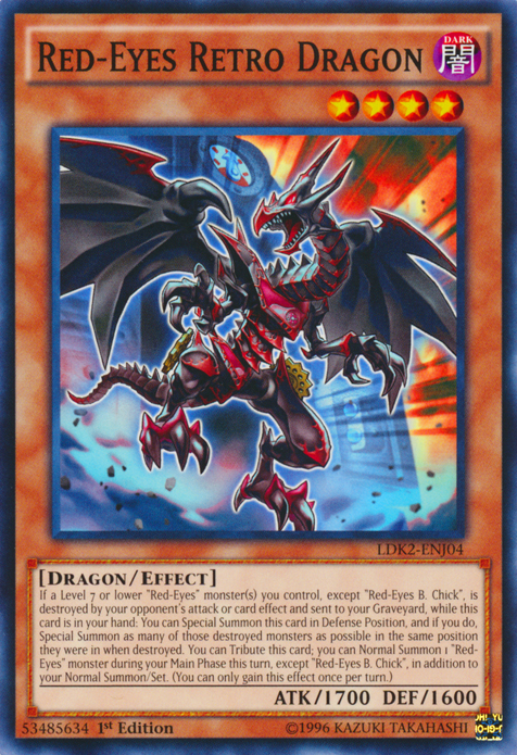 Red-Eyes Retro Dragon [LDK2-ENJ04] Common | Game Master's Emporium (The New GME)