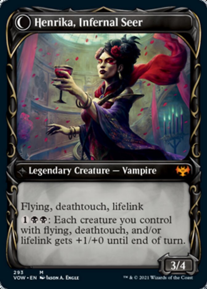 Henrika Domnathi // Henrika, Infernal Seer (Showcase Fang Frame) [Innistrad: Crimson Vow] | Game Master's Emporium (The New GME)