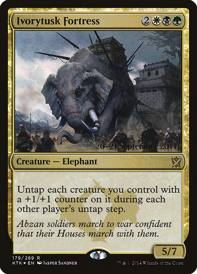 Ivorytusk Fortress [Khans of Tarkir Prerelease Promos] | Game Master's Emporium (The New GME)