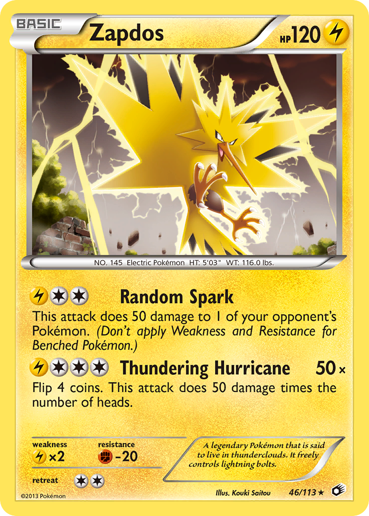 Zapdos (46/113) [Black & White: Legendary Treasures] | Game Master's Emporium (The New GME)