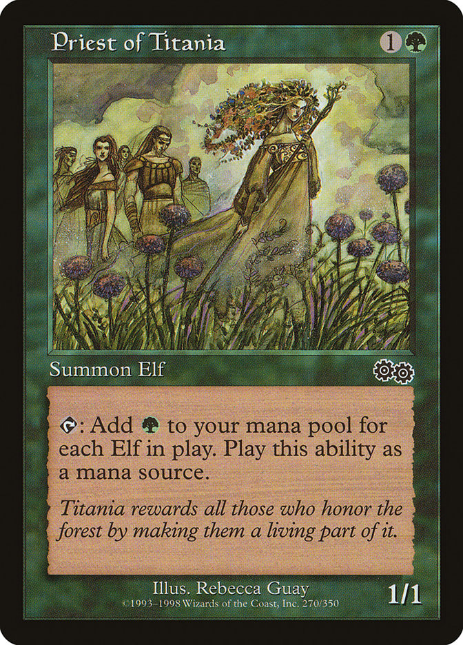 Priest of Titania [Urza's Saga] | Game Master's Emporium (The New GME)