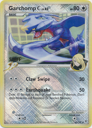 Garchomp C (60/147) (Staff League Promo) [Platinum: Supreme Victors] | Game Master's Emporium (The New GME)