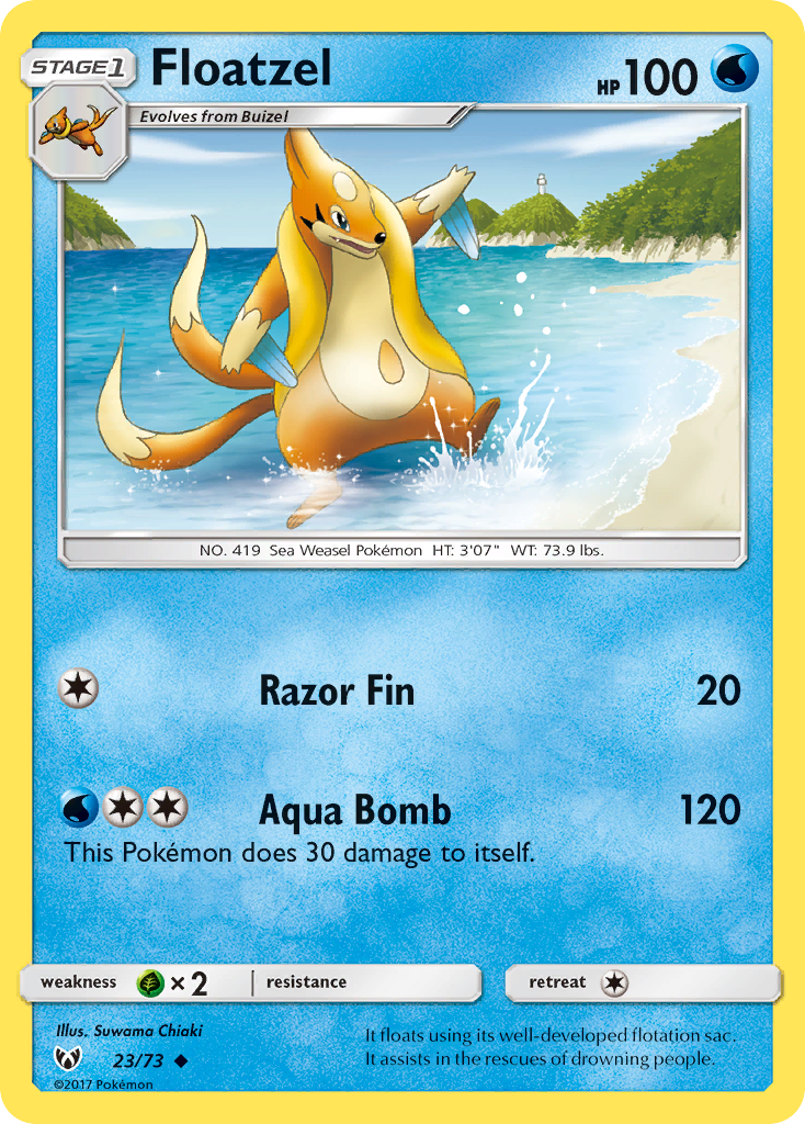 Floatzel (23/73) [Sun & Moon: Shining Legends] | Game Master's Emporium (The New GME)
