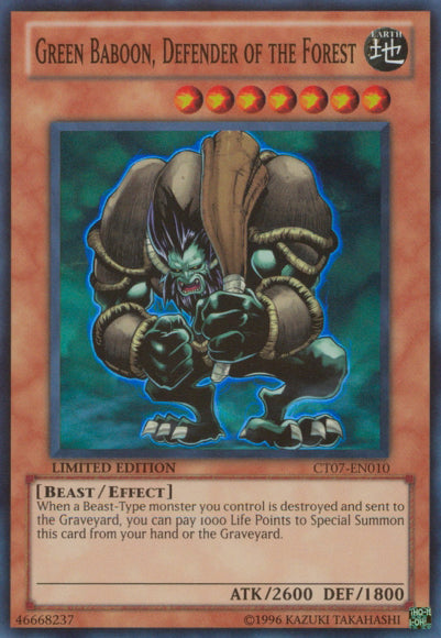 Green Baboon, Defender of the Forest [CT07-EN010] Super Rare | Game Master's Emporium (The New GME)