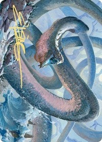 Koma, Cosmos Serpent 1 Art Card (Gold-Stamped Signature) [Kaldheim Art Series] | Game Master's Emporium (The New GME)