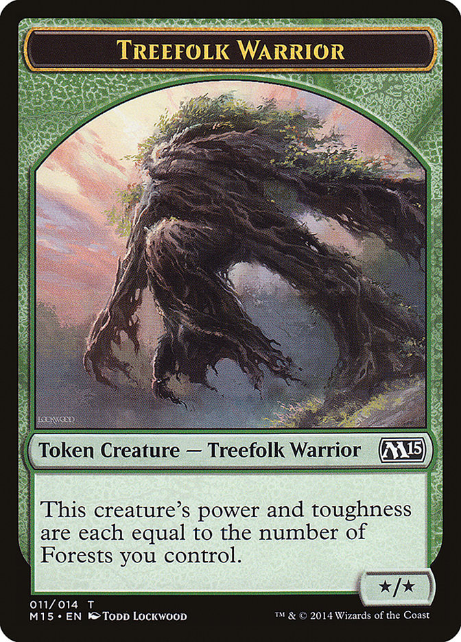 Treefolk Warrior Token [Magic 2015 Tokens] | Game Master's Emporium (The New GME)