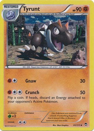 Tyrunt (61/111) (Cosmos Holo) [XY: Furious Fists] | Game Master's Emporium (The New GME)