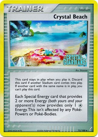 Crystal Beach (75/100) (Stamped) [EX: Crystal Guardians] | Game Master's Emporium (The New GME)