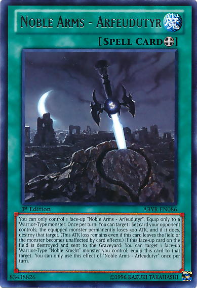 Noble Arms - Arfeudutyr [ABYR-EN086] Rare | Game Master's Emporium (The New GME)