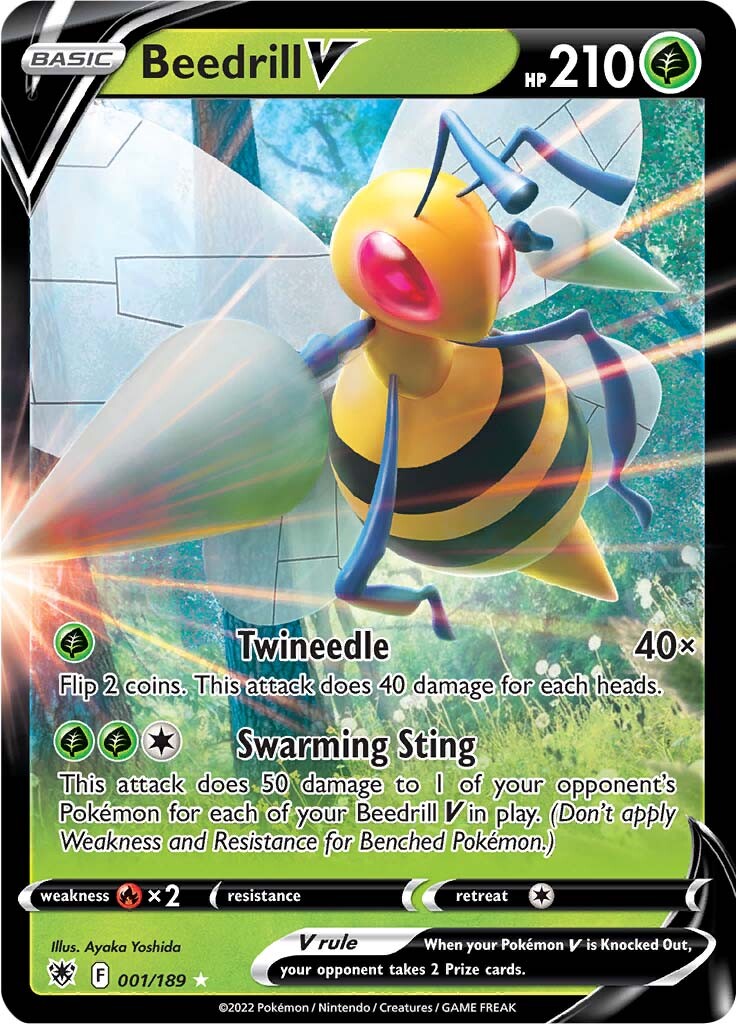 Beedrill V (001/189) [Sword & Shield: Astral Radiance] | Game Master's Emporium (The New GME)