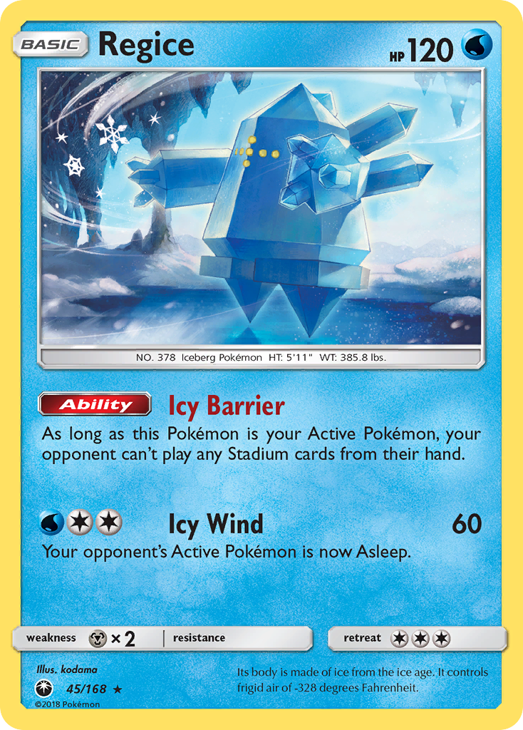 Regice (45/168) [Sun & Moon: Celestial Storm] | Game Master's Emporium (The New GME)