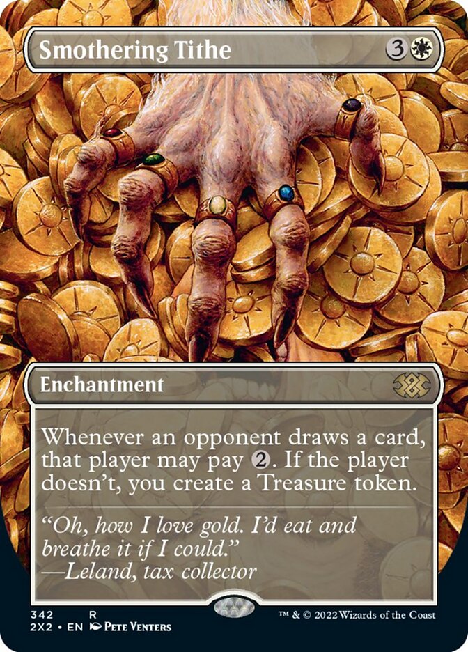 Smothering Tithe (Borderless Alternate Art) [Double Masters 2022] | Game Master's Emporium (The New GME)