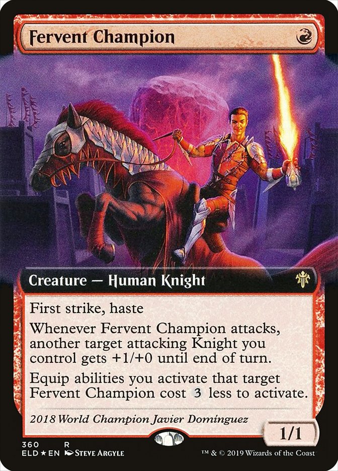 Fervent Champion (Extended Art) [Throne of Eldraine] | Game Master's Emporium (The New GME)