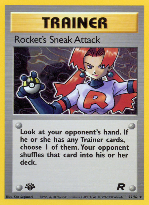 Rocket's Sneak Attack (72/82) [Team Rocket 1st Edition] | Game Master's Emporium (The New GME)