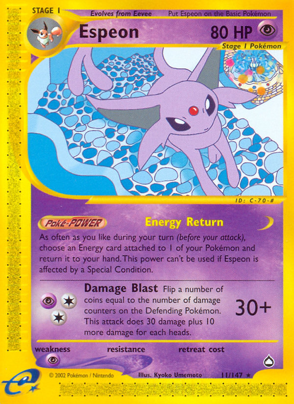 Espeon (11/147) [Aquapolis] | Game Master's Emporium (The New GME)