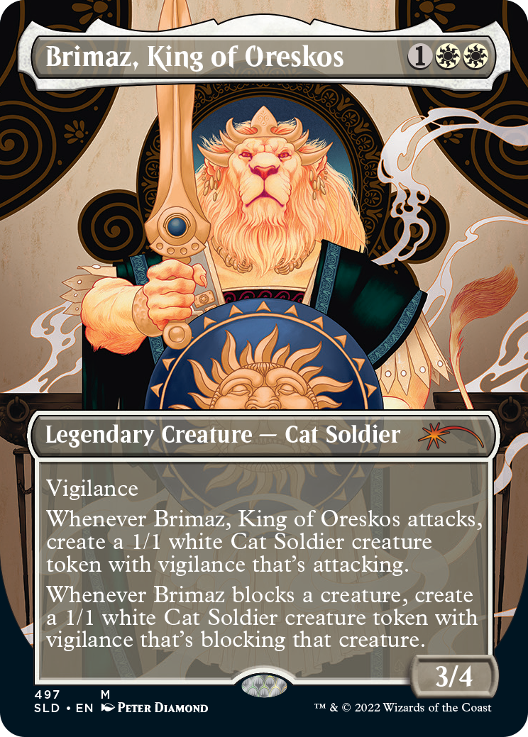 Brimaz, King of Oreskos (Borderless) [Secret Lair Drop Series] | Game Master's Emporium (The New GME)