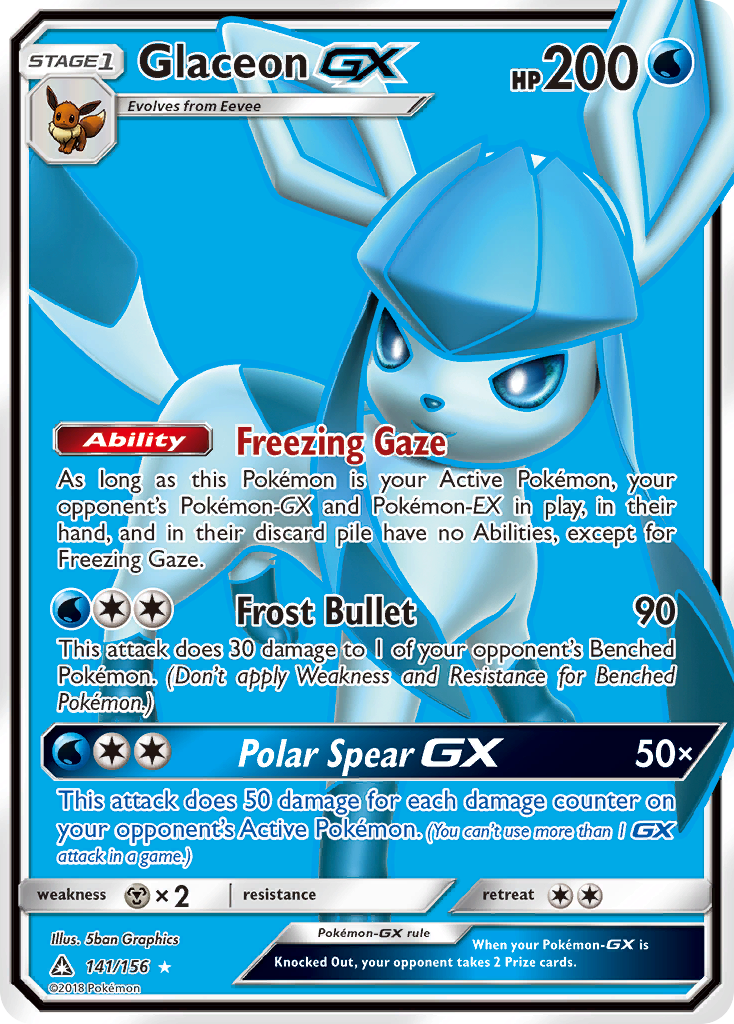 Glaceon GX (141/156) [Sun & Moon: Ultra Prism] | Game Master's Emporium (The New GME)