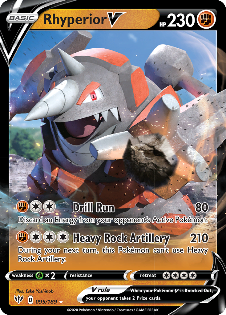 Rhyperior V (095/189) [Sword & Shield: Darkness Ablaze] | Game Master's Emporium (The New GME)