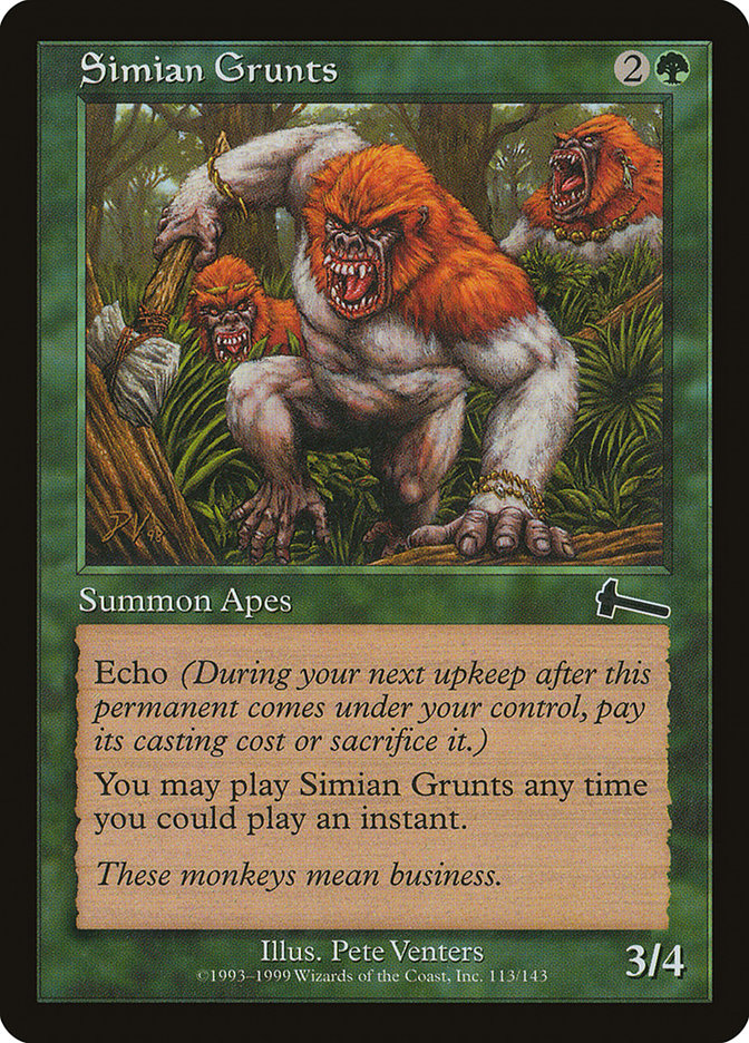 Simian Grunts [Urza's Legacy] | Game Master's Emporium (The New GME)